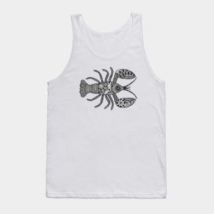 Lobster (black and white horizontal) Tank Top